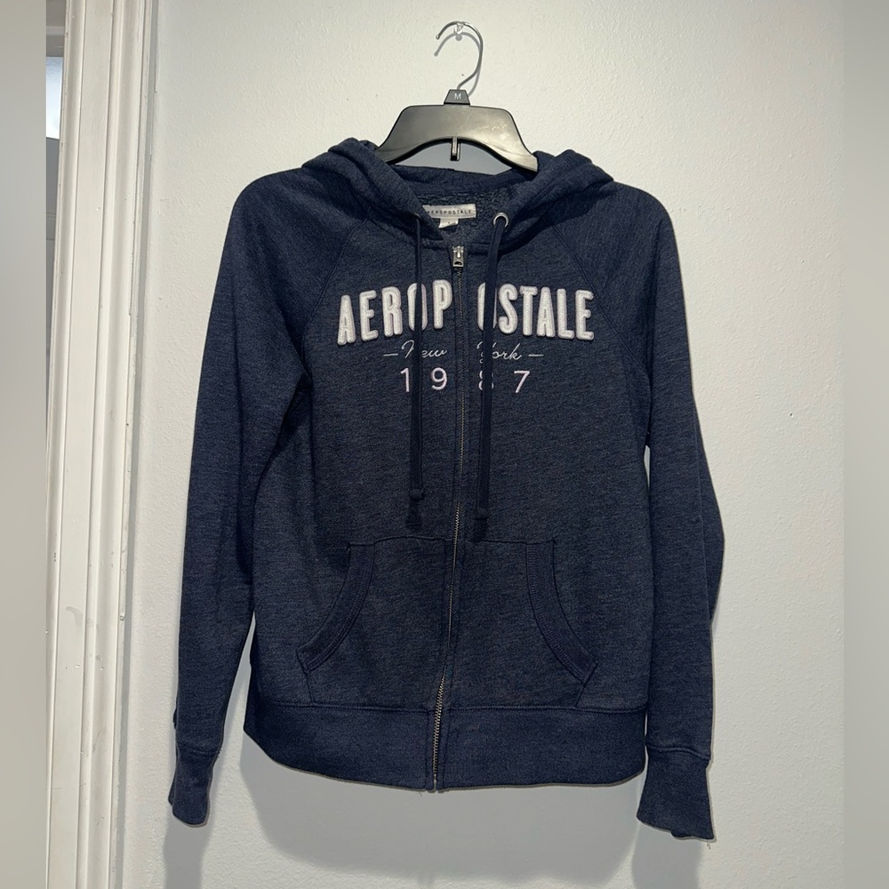 Aeropostale Dark Blue Zip-Up Hoodie